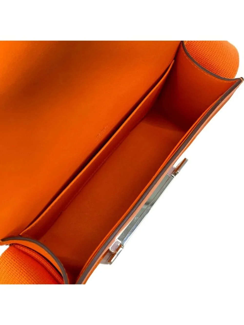 Hermes Shoulder Bag Geta Orange Minian Silver